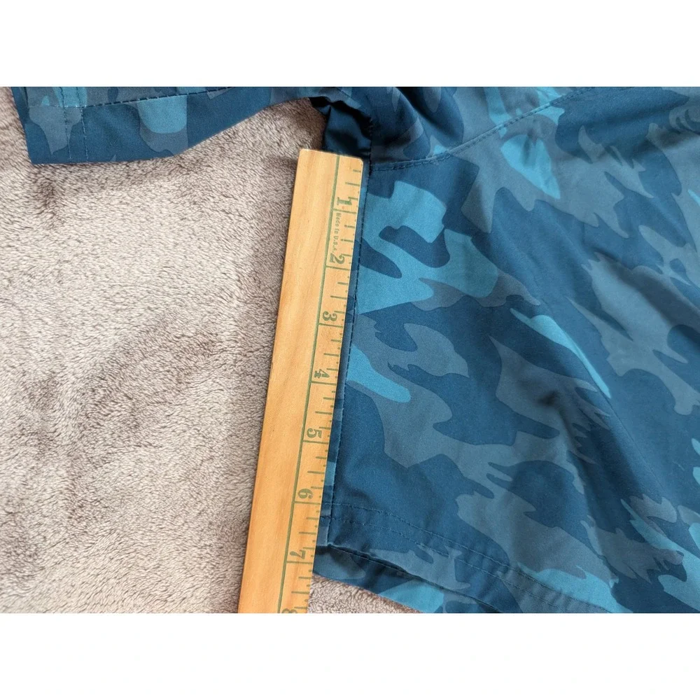 LEG3ND Mens Blue Camo Athletic Shorts Medium M Performance Gym Running Training